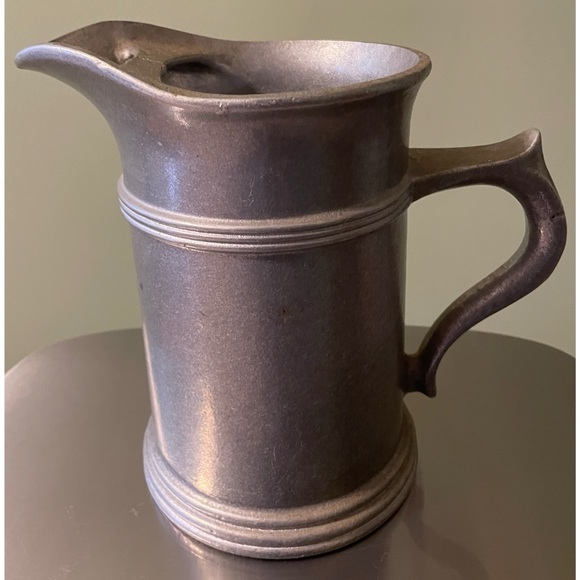 Other - Vintage Pewter Tavern Pitcher with Ice Lip, 9”